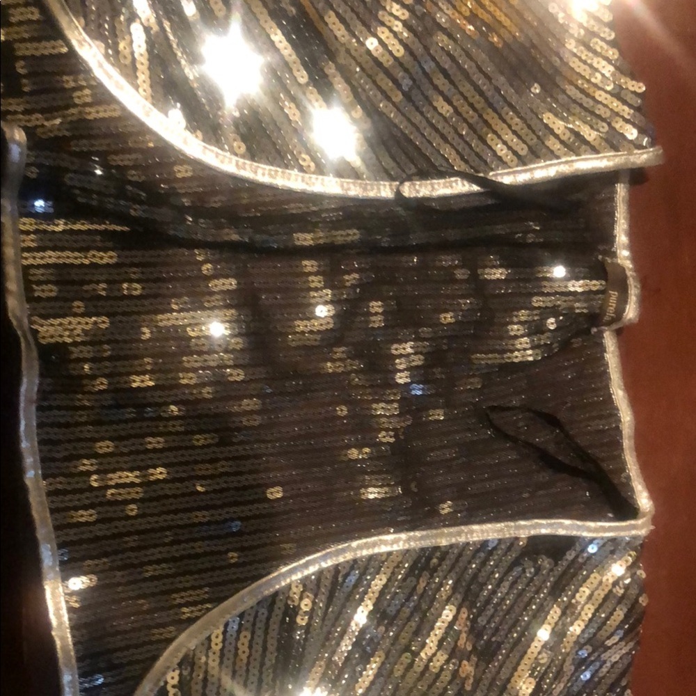 Sequin Black and Silver Cape